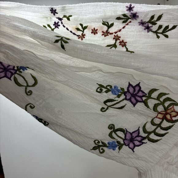 Fillyboo Boho Mini Dress Blouse Size Small Floral‎ Embroidered Lace Prairie - Picture 4 of 7